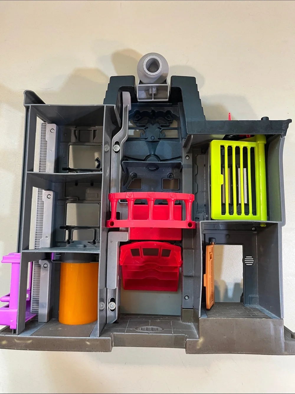 Gotham City Playset Kids Toy - Gray with Red & Purple Accents